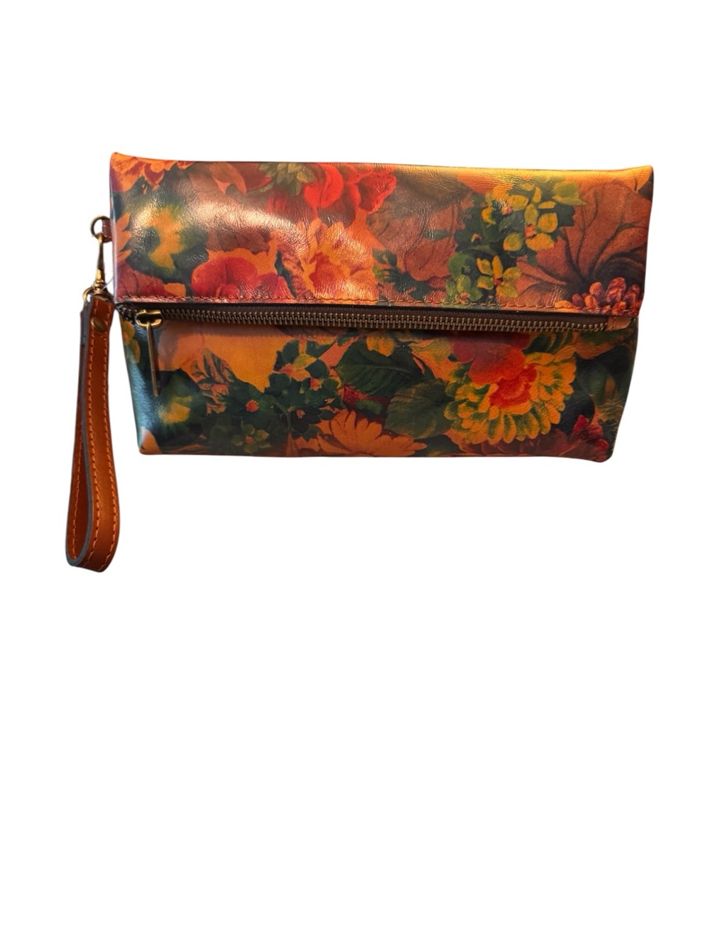 Patricia Nash Floral Fold-Over Valerie Clutch in “Spring Multi” print. NWT